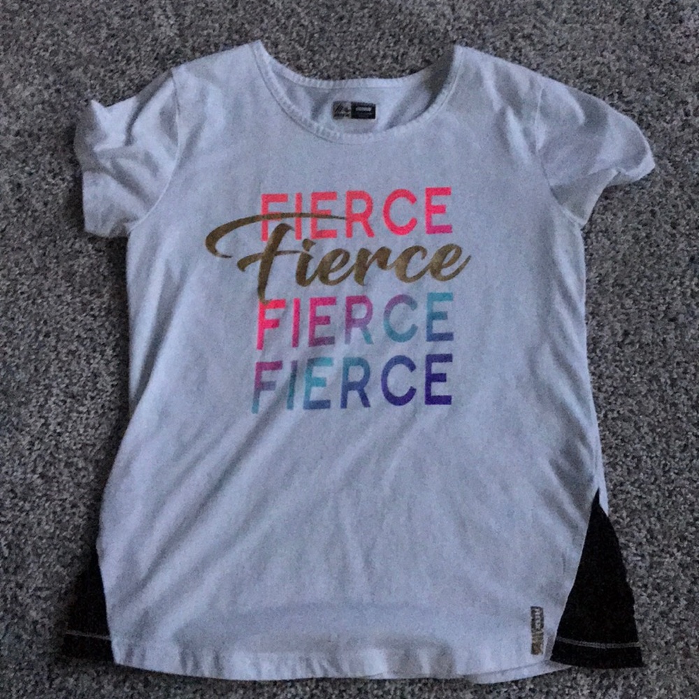 White “Fierce” Athletic Tee